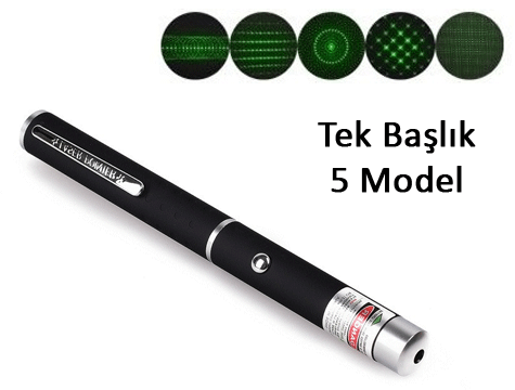 Hubrendy ÇER Yeşil Lazer Pointer 500 Mw 15 Km Etkili (tek Başlık 5 Model)