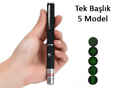 Hubrendy ÇER Yeşil Lazer Pointer 500 Mw 15 Km Etkili (tek Başlık 5 Model)