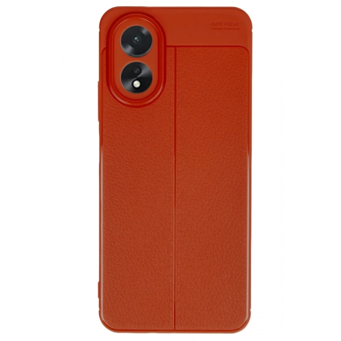 Hubrendy Bez Oppo A38 Kılıf Auto Focus Kapak - Kırmızı