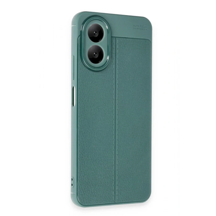 Hubrendy Bez Oppo A38 Kılıf Auto Focus Kapak - Koyu Yeşil