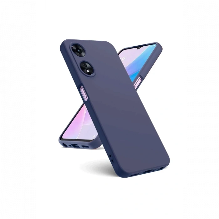 Hubrendy Bez Oppo A38 Kılıf First Silikon - Lacivert