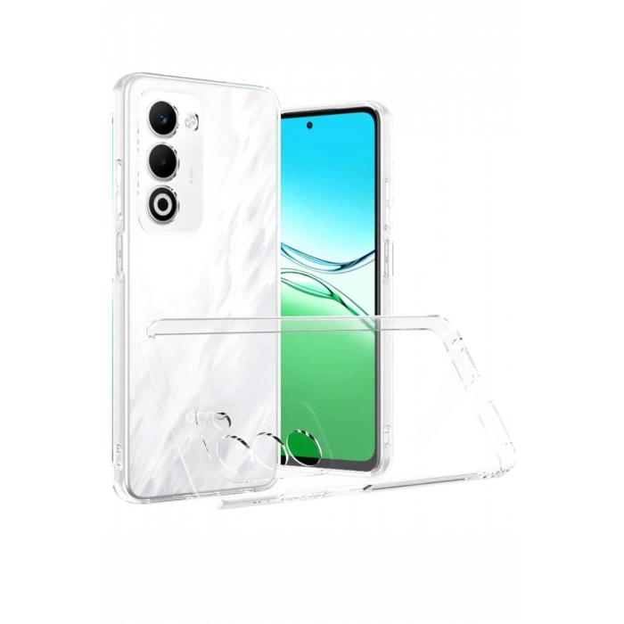 Hubrendy Bez Oppo A5 4G Lüx Şeffaf Silikon - Şeffaf