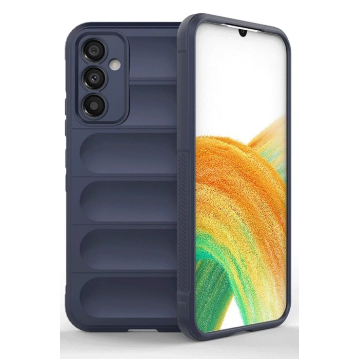 Hubrendy Bez Samsung A56 Kılıf Optimum Silikon - Lacivert