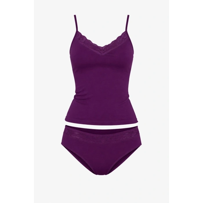 Hubrendy Beru 2044 Dantelli İp Askılı Bikini Tk