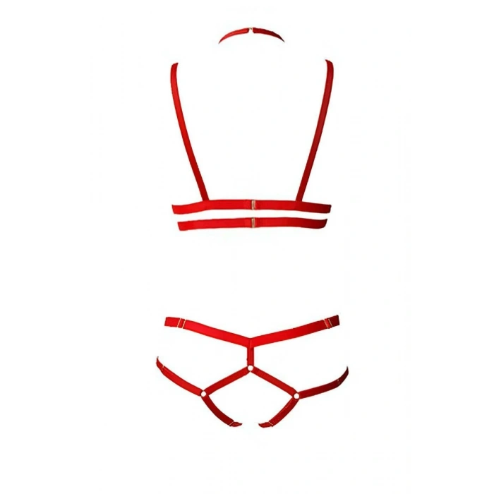 Hubrendy Beru 3 Parça Seksi Harness Sütyen Takım - Brf144
