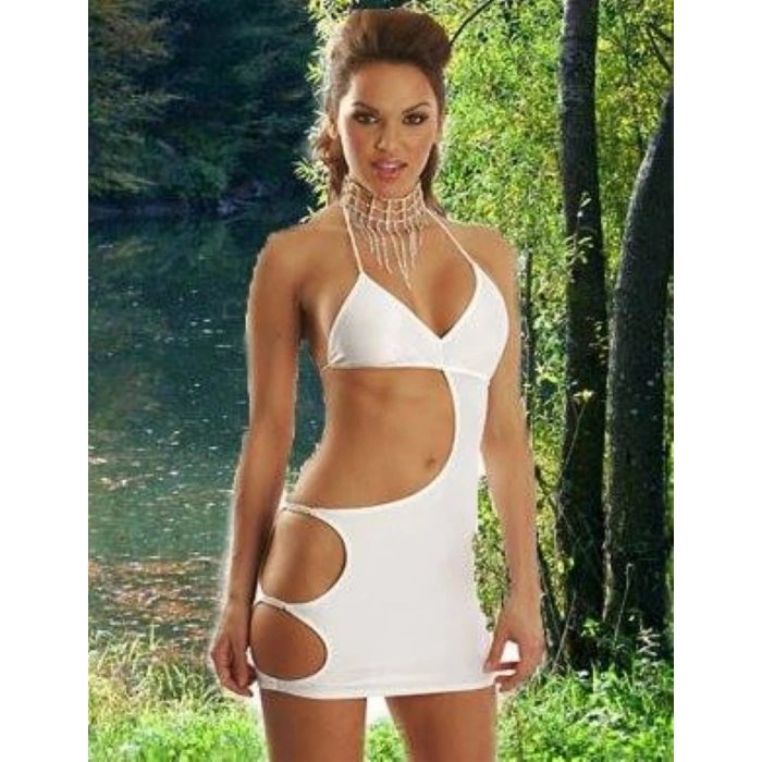 Hubrendy Beru B060785 Dekolteli Seksi Elbise