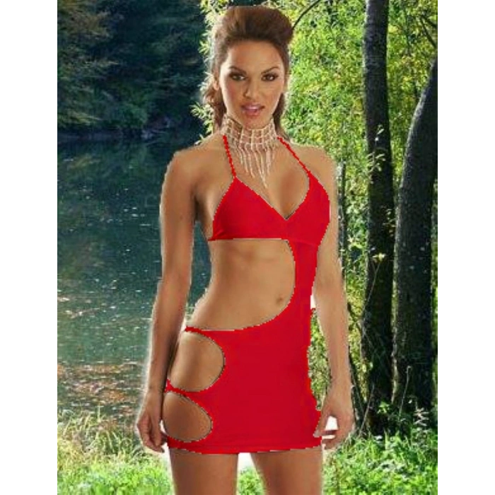 Hubrendy Beru B060785 Dekolteli Seksi Elbise