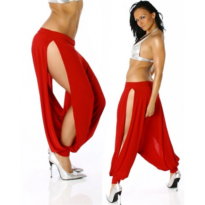 Hubrendy Beru Derin Yırtmaçlı Şalvar Pantalon
