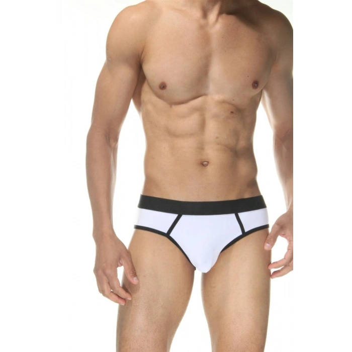 Hubrendy Beru Beyaz Jockstrap Erkek  İç Giyim