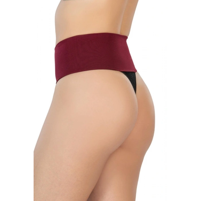 Hubrendy Beru Bordo Mı 2048 Seamless Çift Renk String Korse