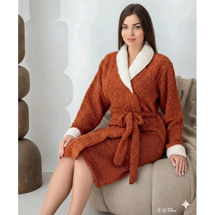 Hubrendy Beru Boyraz 0040 Kadın Sharpi Welsolf Sabahlık