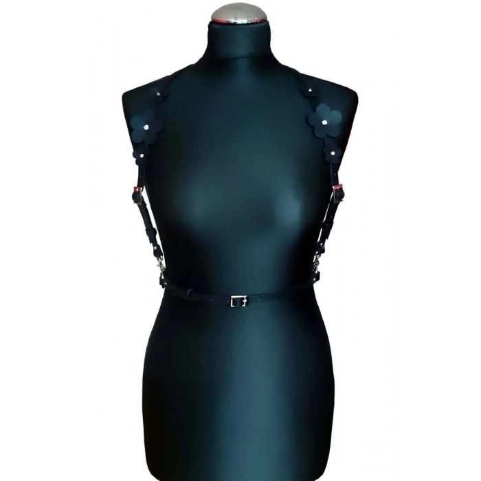 Hubrendy Beru Çiçek Detaylı Çık Göğüs Harness - Brf906