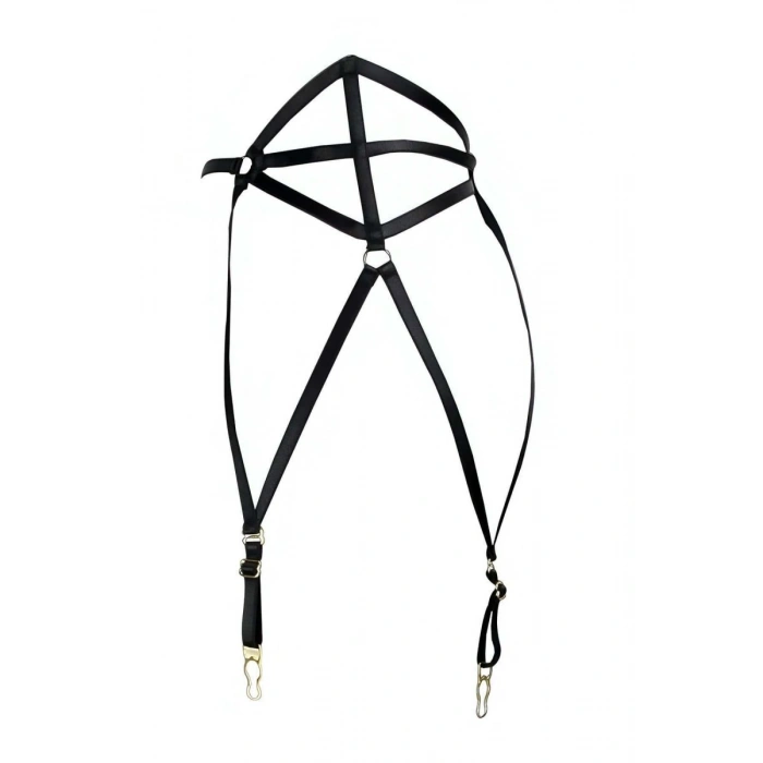 Hubrendy Beru Çok Seksi Lastik Jartiyer Harness - Brf153