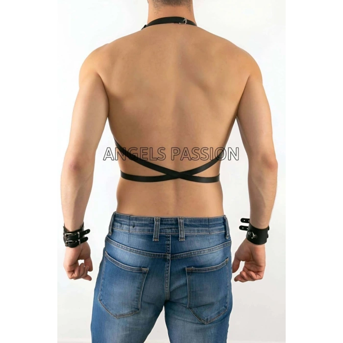 Hubrendy Beru Deri Erkek  Göğüs Üzeri Harness - Brfm80