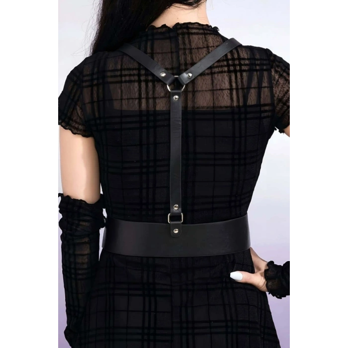 Hubrendy Beru Elbise Üstü Deri Harness - Brf925