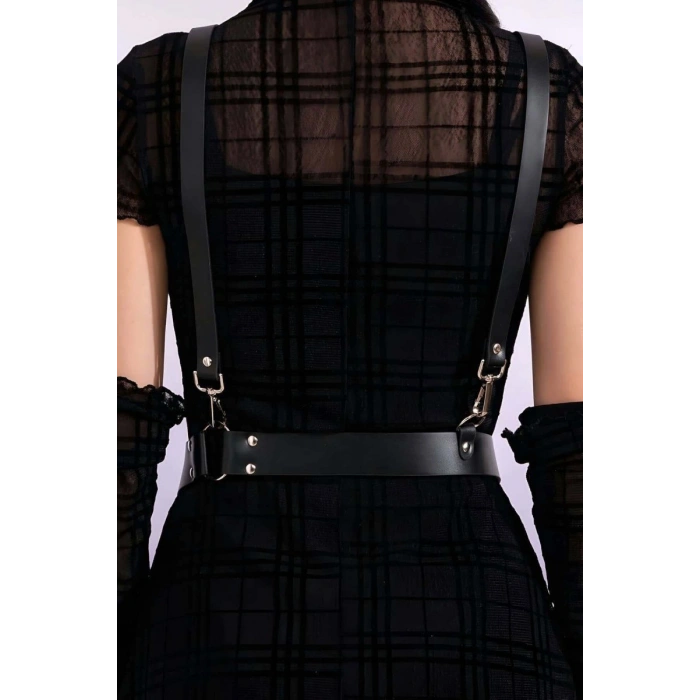 Hubrendy Beru Elbise Üzeri Askılı Deri Kemer Harness - Brf934