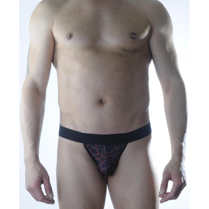 Hubrendy Beru Erkek Daire Desenli Jockstrap İç Giyim