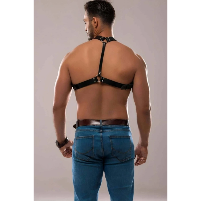 Hubrendy Beru Erkek Deri Göğüs Harness - Brfm139