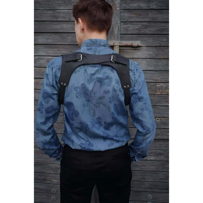 Hubrendy Beru Erkek Deri Seksi Harness - Brfm134