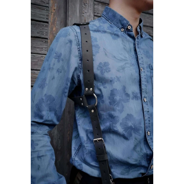 Hubrendy Beru Erkek Deri Seksi Harness - Brfm134