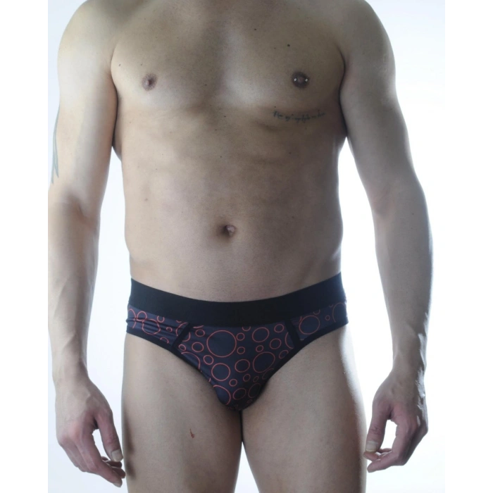 Hubrendy Beru Erkek Fantezi Daire Desenli Jockstrap