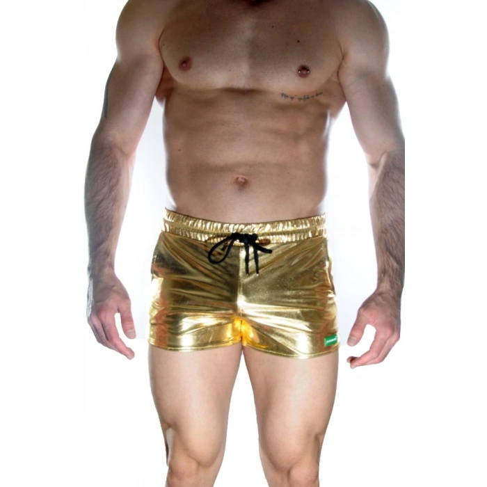 Hubrendy Beru Erkek Gold Lame Short