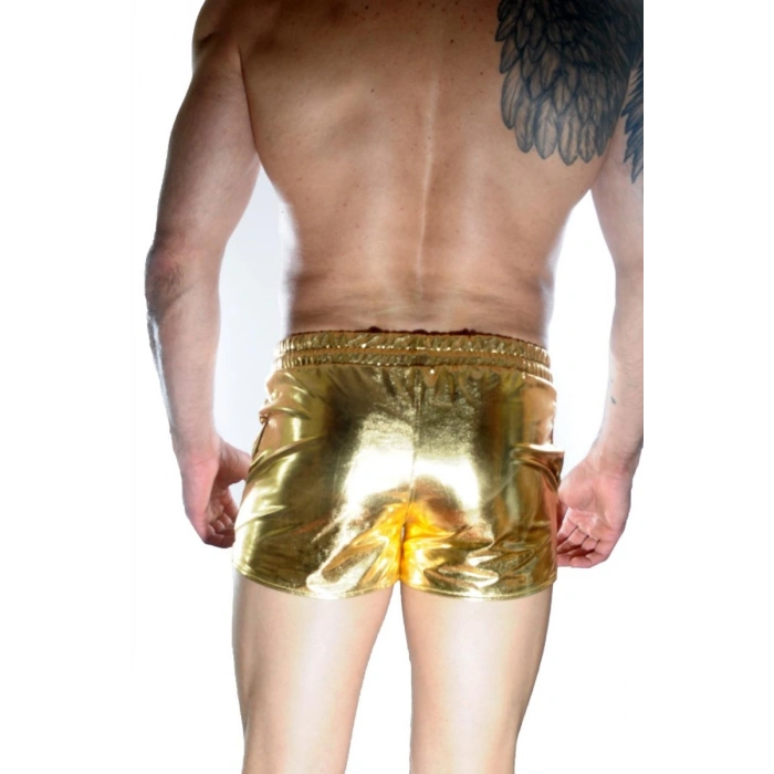 Hubrendy Beru Erkek Gold Lame Short