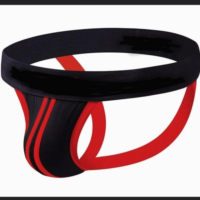 Hubrendy Beru Erkek  Kırmızı Şeritli Jockstrap