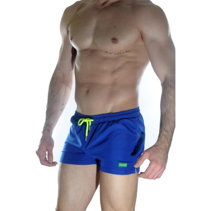 Hubrendy Beru Erkek Mavi Mini Mayo Short