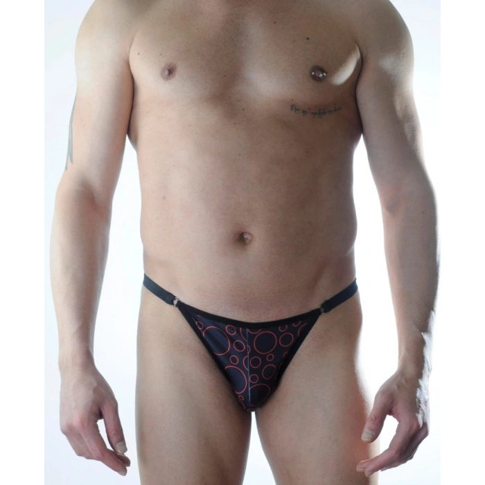 Hubrendy Beru Erkek Metalli Daire Desenli Slip
