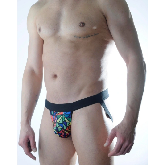 Hubrendy Beru Erkek Renkli Desenli Jockstrap İç Giyim