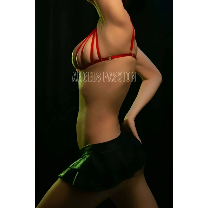 Hubrendy Beru Fantezi Harness Sütyen - Brf553