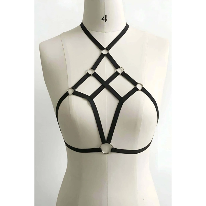 Hubrendy Beru Göğüs Kafesli Seksi Harness