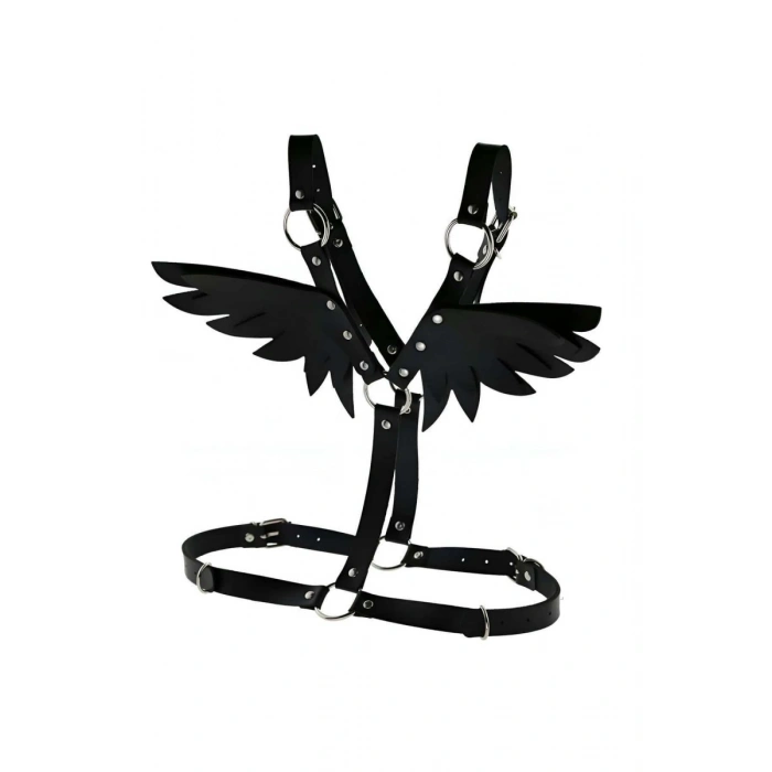Hubrendy Beru Kanatlı Şık Ve Seksi Deri Harness - Brf642