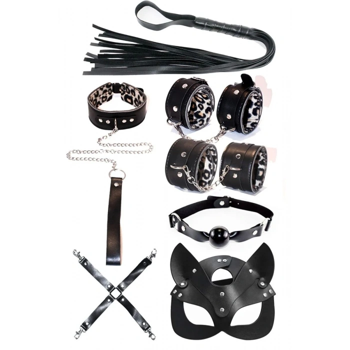 Hubrendy Beru Leopar Desenli Fantezi Set
