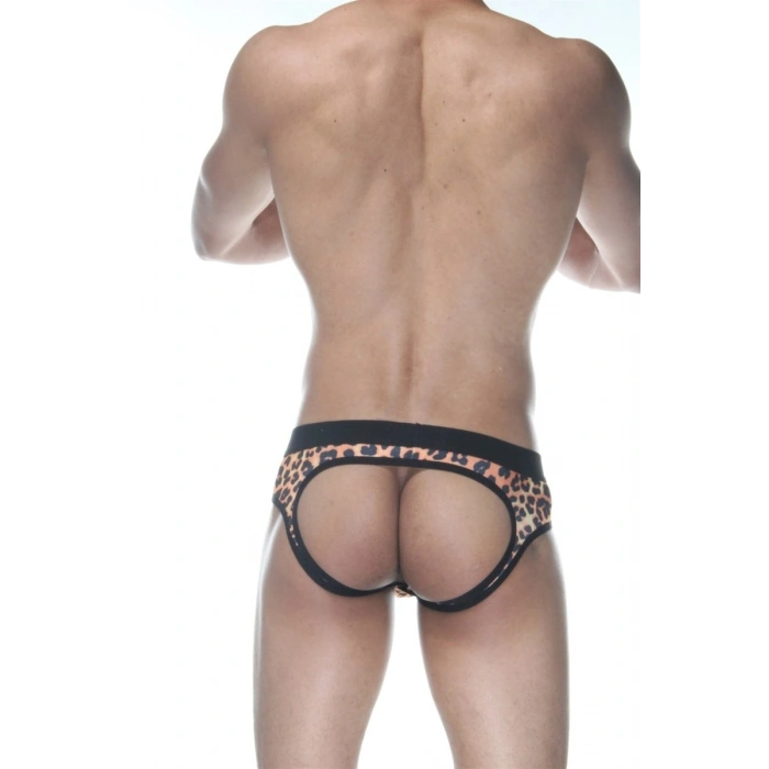 Hubrendy Beru Leopar Jockstrap Erkek  İç Giyim