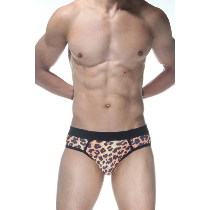 Hubrendy Beru Leopar Jockstrap Erkek  İç Giyim