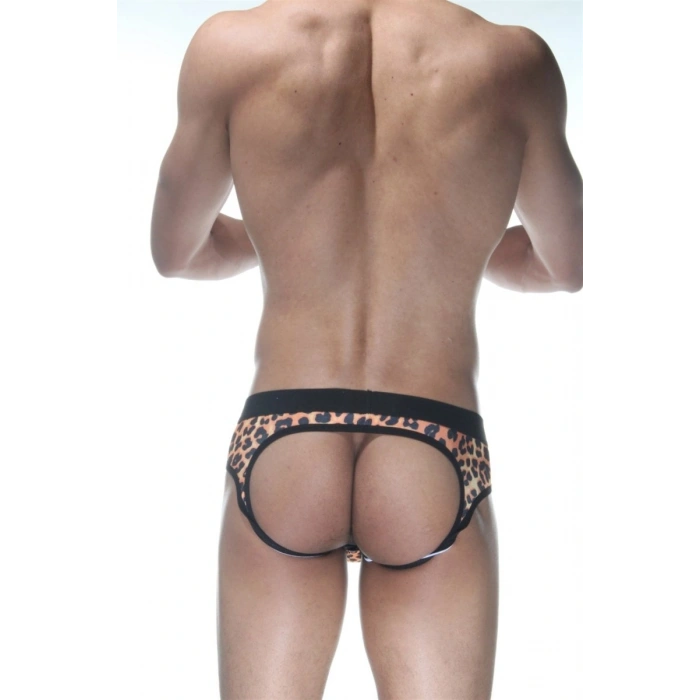 Hubrendy Beru Leopar Jockstrap Erkek  İç Giyim