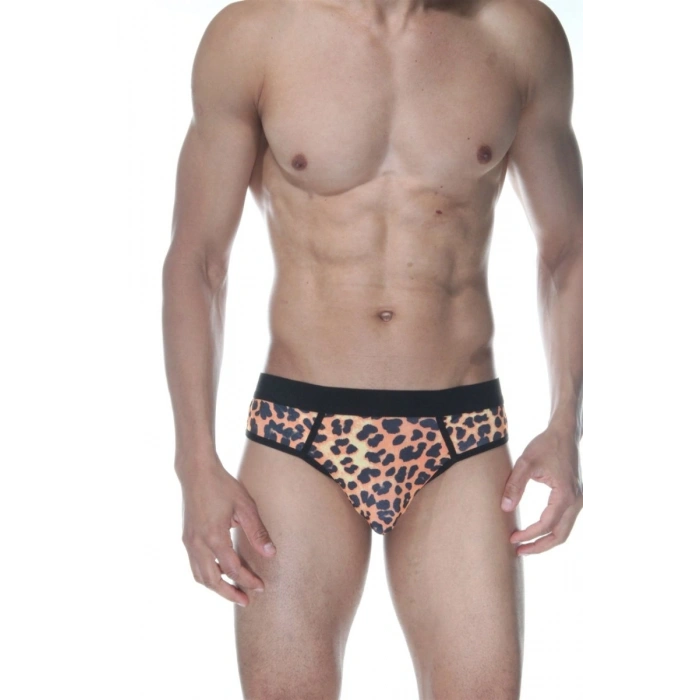 Hubrendy Beru Leopar Jockstrap Fantezi İç Giyim