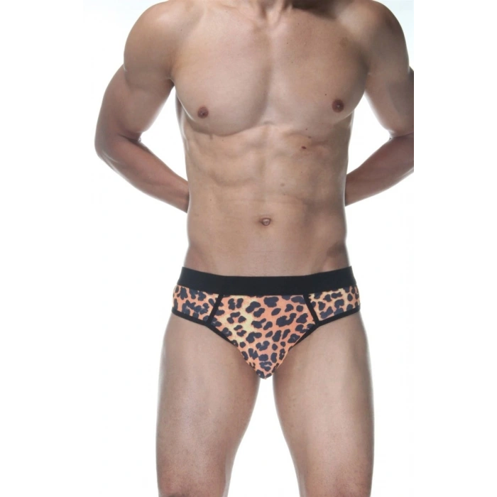 Hubrendy Beru Leopar Jockstrap Fantezi İç Giyim