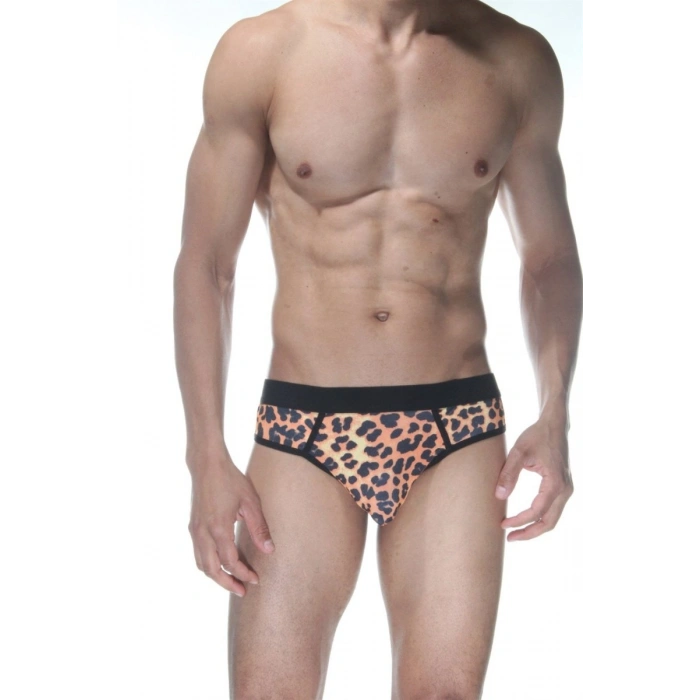 Hubrendy Beru Leopar Jockstrap Fantezi İç Giyim