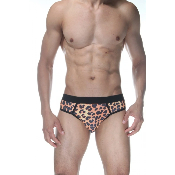 Hubrendy Beru Leopar Jockstrap Fantezi İç Giyim