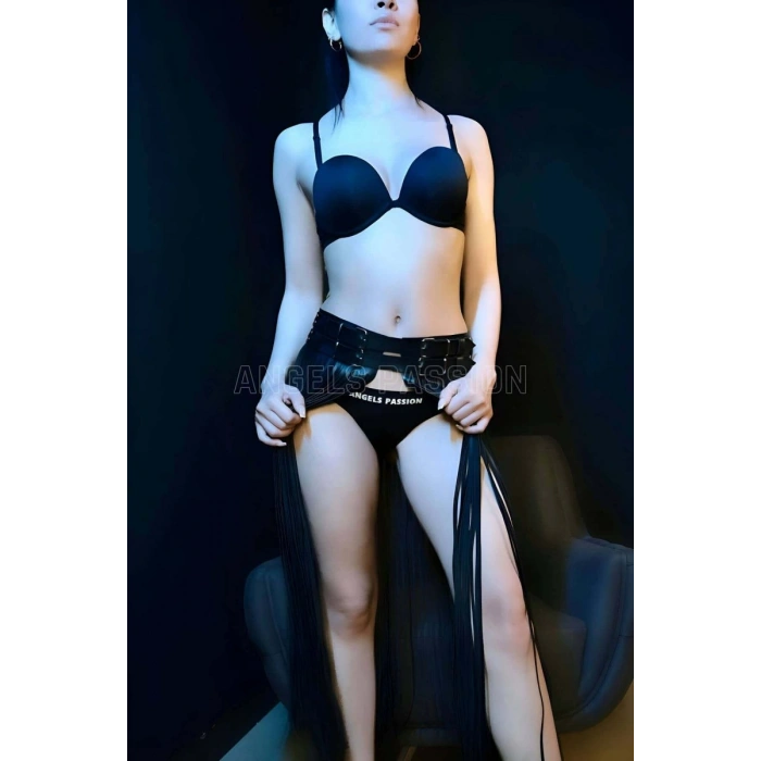 Hubrendy Beru Püsküllü Deri Etek Harness - Brf1090