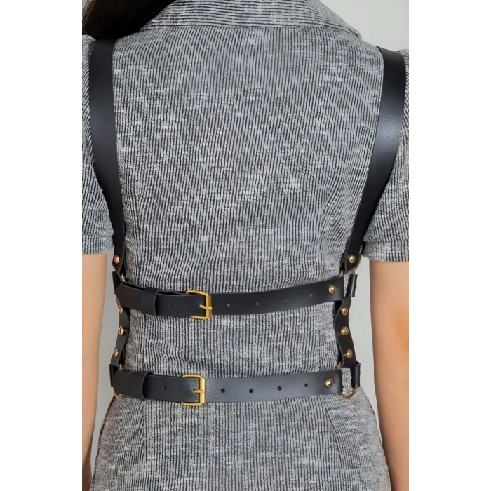 Hubrendy Beru Seksi Deri Döğüs Harness - Brf1186
