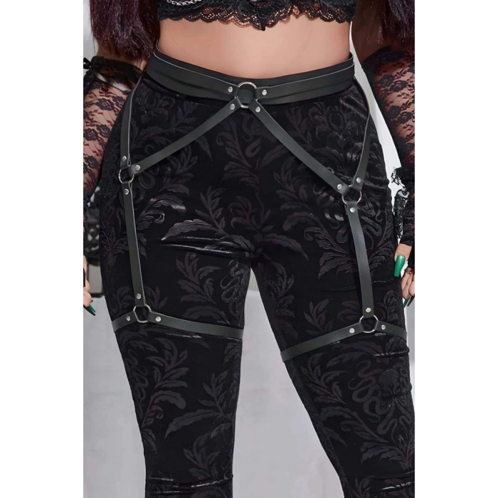 Hubrendy Beru Seksi Deri Jartiyer Harness - Brf956
