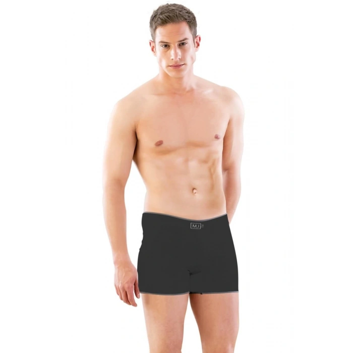 Hubrendy Beru Siyah  2108 Seamless Uzun Erkek Boxer