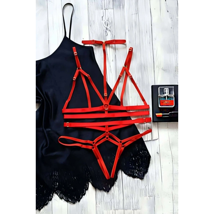 Hubrendy Beru String - Sütyen Lastik Harness Takım - Brf144