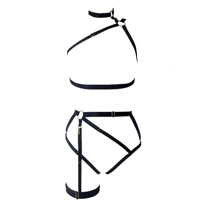 Hubrendy Beru Tek Bacak Bağlantılı Seksi Lastik Harness - Brf375