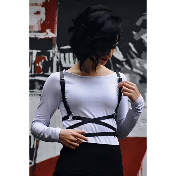 Hubrendy Beru Uzun Ve Bele Dolamalı Şık Harness - Brf172