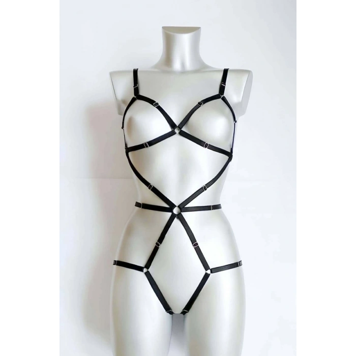 Hubrendy Beru Vücudu Seksi Gösteren Lastik Harness - Brf371